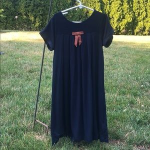 Navy Blue Jacadi Short Sleeved Dress